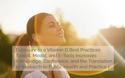 Exposure to a Vitamin D Best Practices Toolkit, Model, and E-Tools Increases Knowledge, Confidence, and the Translation of Research to Public Health and Practice