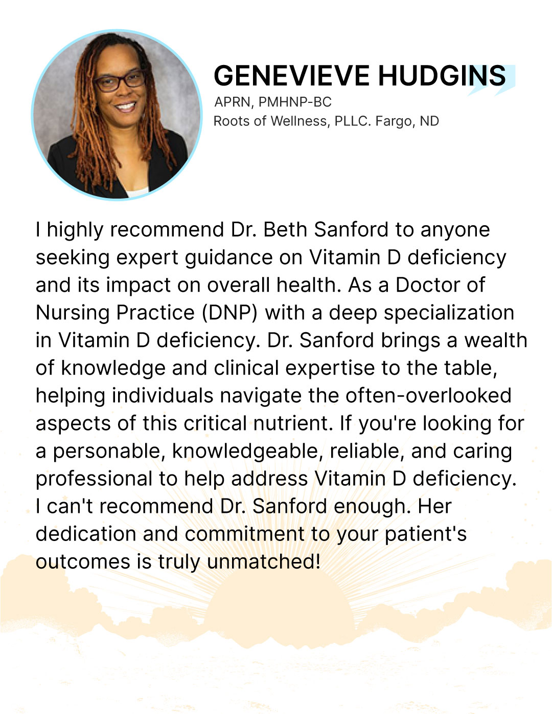 Testimonial - Genevieve Hudgins APRN, PMHNP-BC